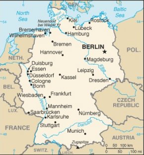 Německo map