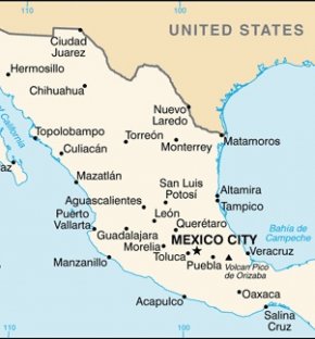Mexiko map