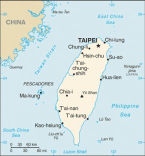 Tchaj-wan map