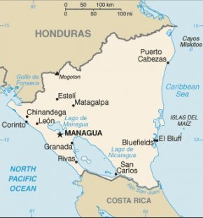 Nikaragua map