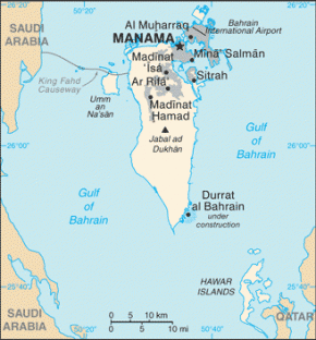 Bahrajn map