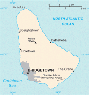 Barbados map