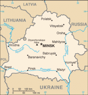 Bělorusko map