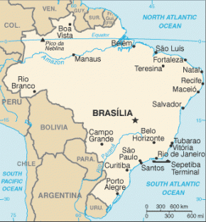Brazílie map