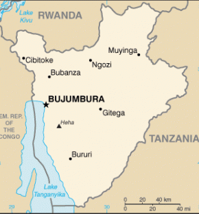 Burundi map