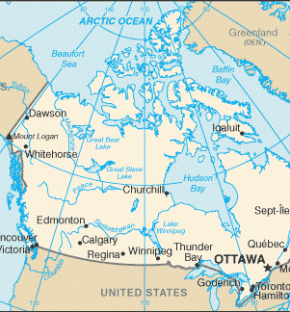 Kanada map
