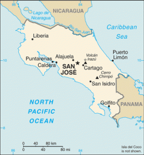 Kostarika map