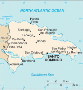 Dominikánská republika map