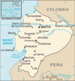 Ekvádor map