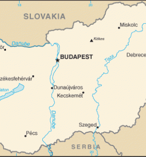 Maďarsko map