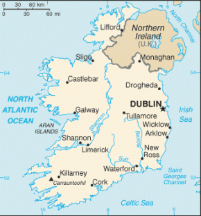 Irsko map