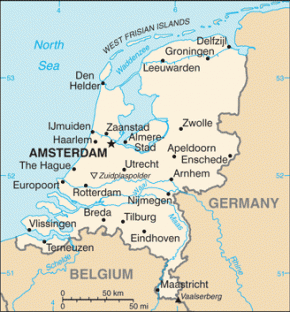 Nizozemsko map