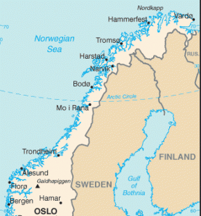Norsko map