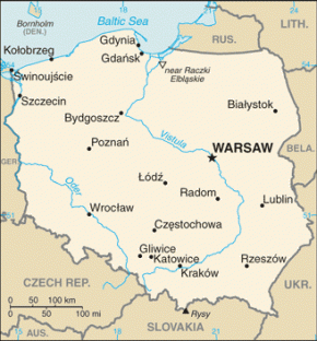Polsko map