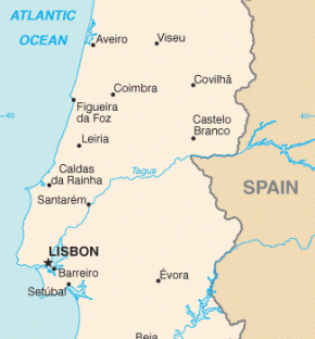 Portugalsko map