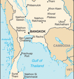 Thajsko map