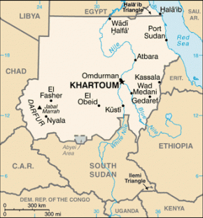 Súdán map