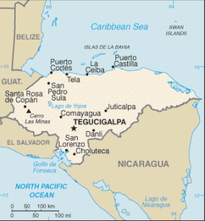 Honduras map