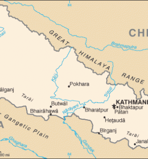 Nepál map
