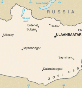 Mongolsko map