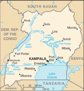 Uganda map