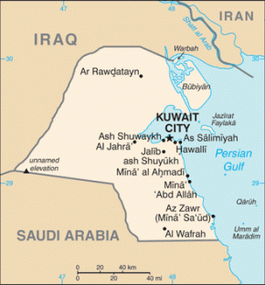 Kuvajt map